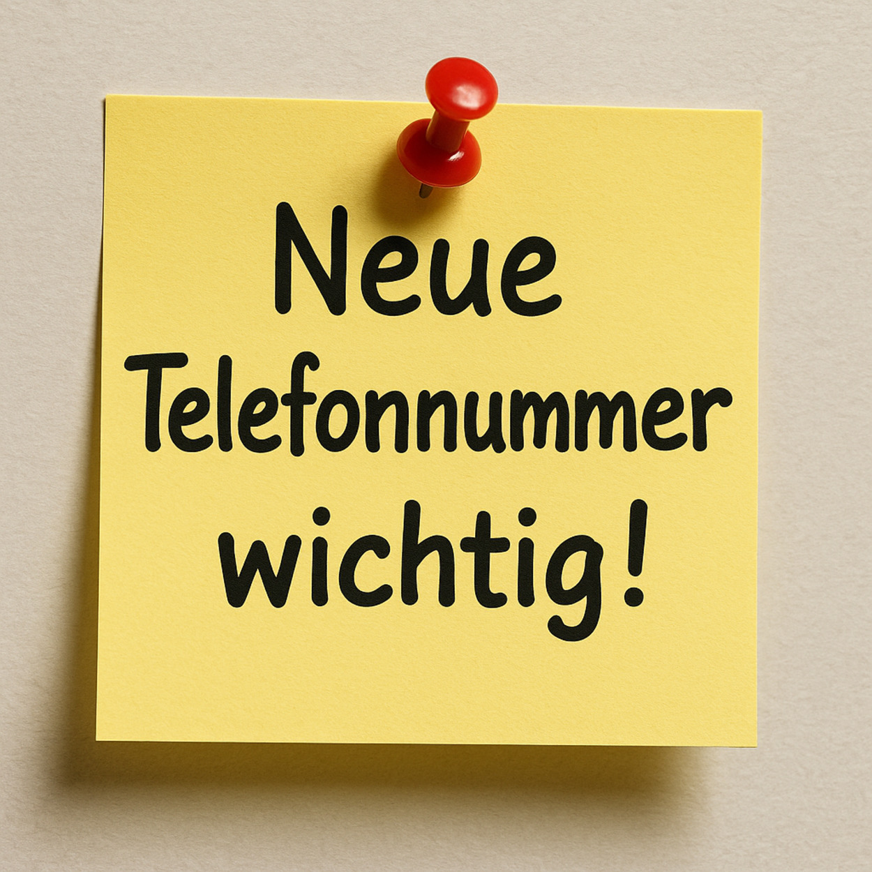 neue Telefonnummer